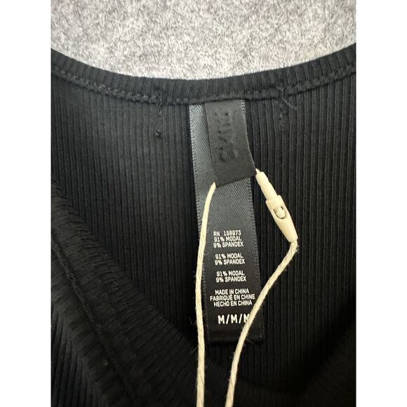 SKIMS Black Soft Lounge Round Neck Maxi Slip Dress Size Medium New - Picture 4 of 7